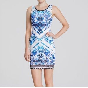 NWOT Peach Puff Abstract Body Con Dress Size Small